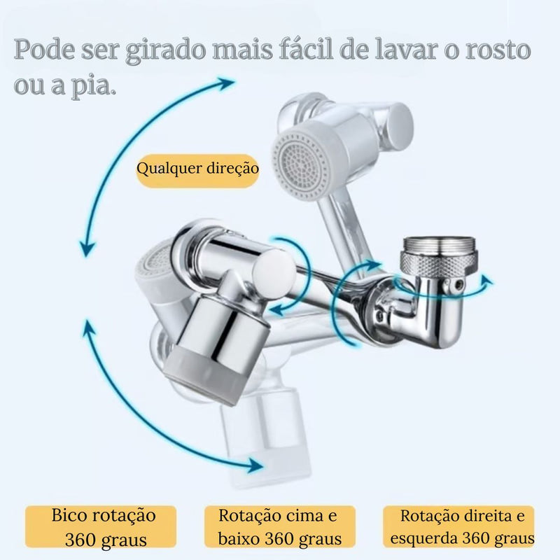 Torneira giratória universal com braço robótico de 1080°  EasyTap 2.0