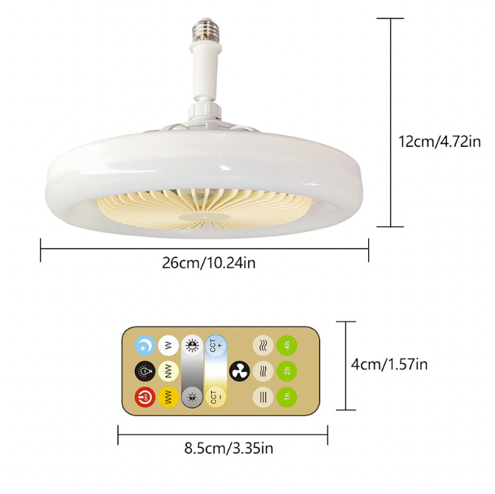 Luminária LED com Ventilador